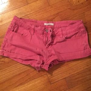 Faded Red Short Shorts